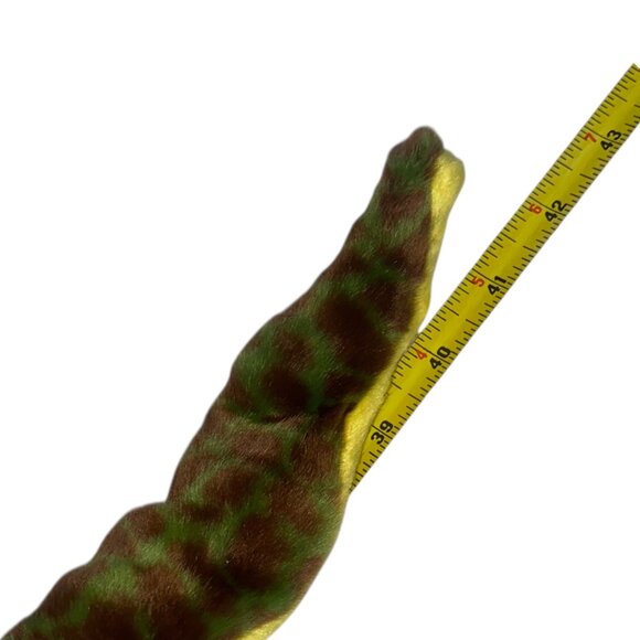 Ty Beanie Buddy Slither Snake Plush Toy 1999 Green & Brown Camo Stuffed Animal - Picture 3 of 11